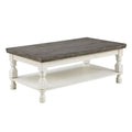 Rustic Wood 1-Shelf Coffee Table B80130