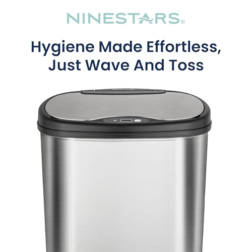 Stainless Steel Motion Sensor Trash Can 50liters Silver C902008