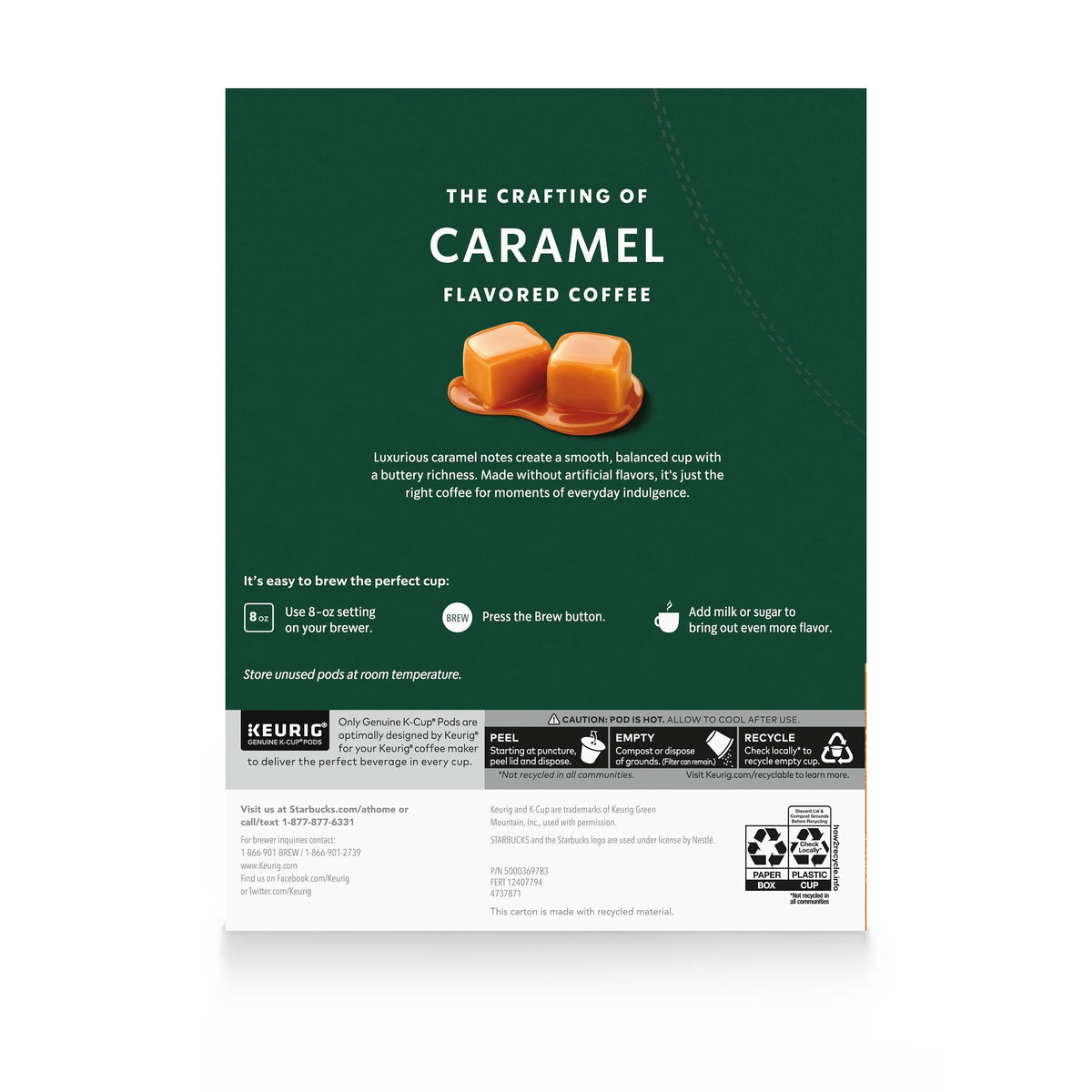 Caramel Medium Roast Coffee Pods, 44 Count L4906