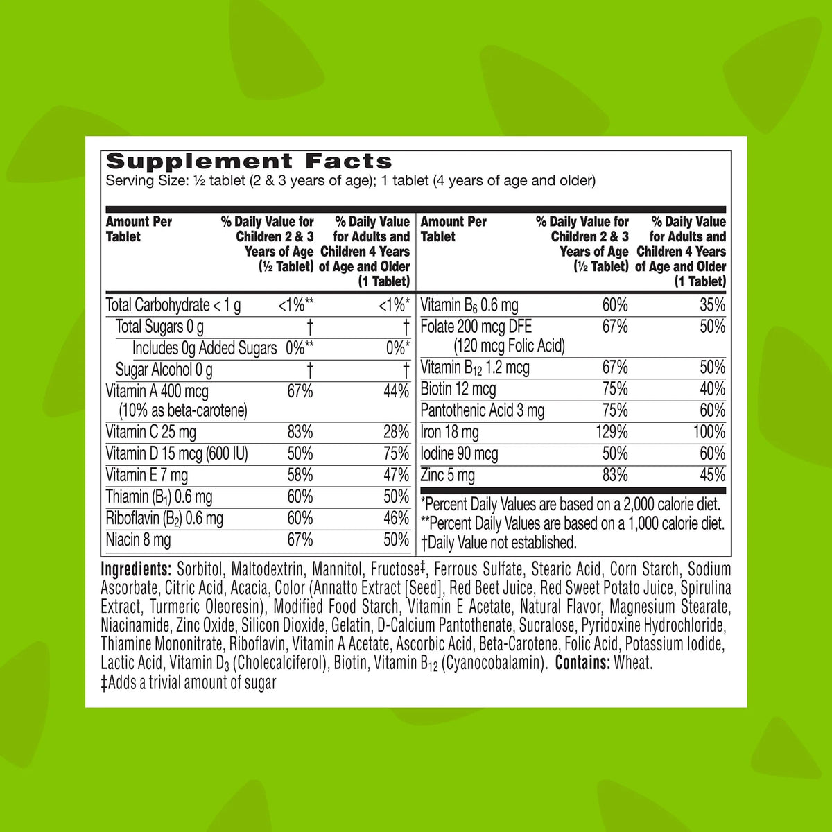 Chewable Kids Multivitamin with Iron 90 Ct Z4852