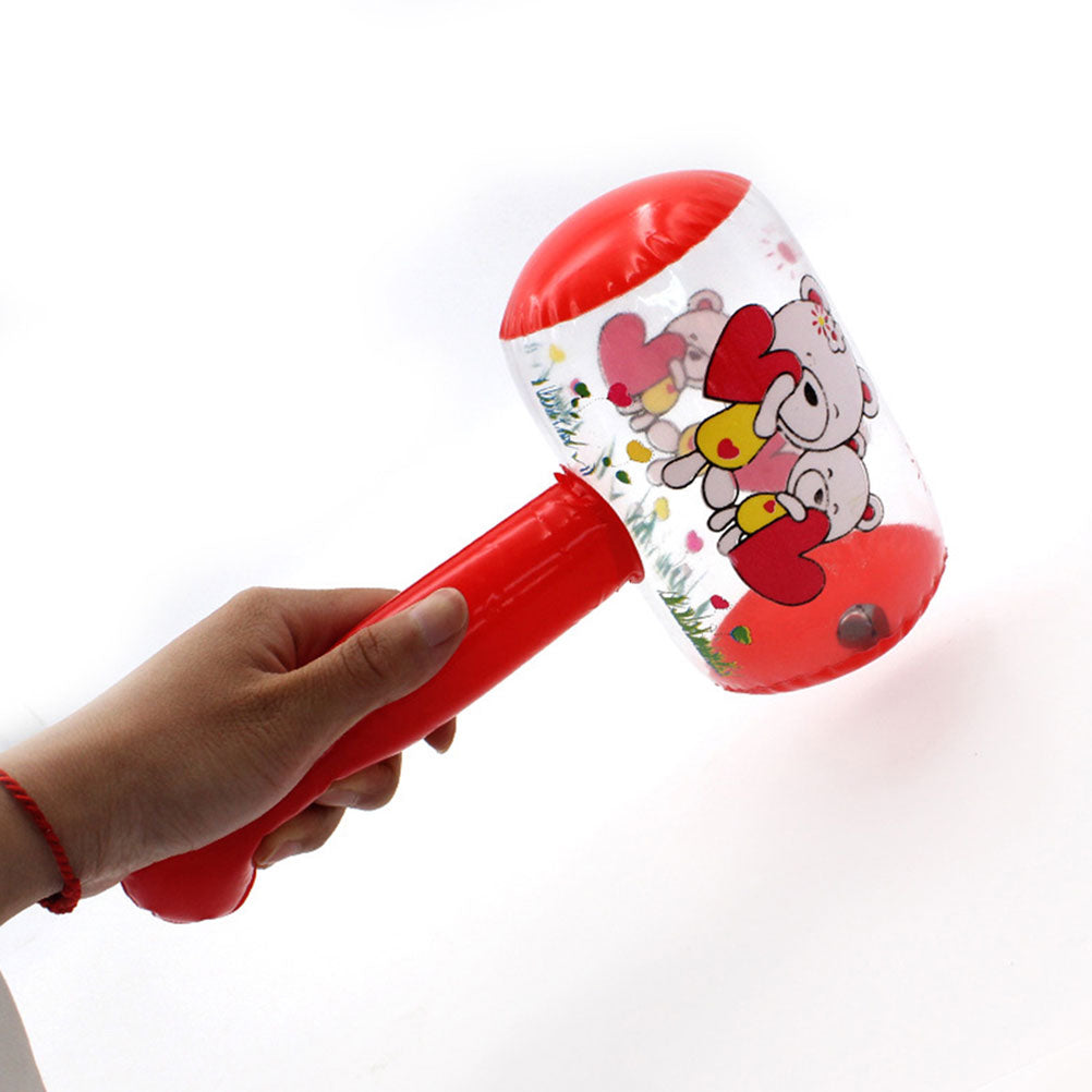 8 Pcs Ringing Toy Hammer with Bell 10pcs Inflatable Childrens Halloween Props Pool Party C1397