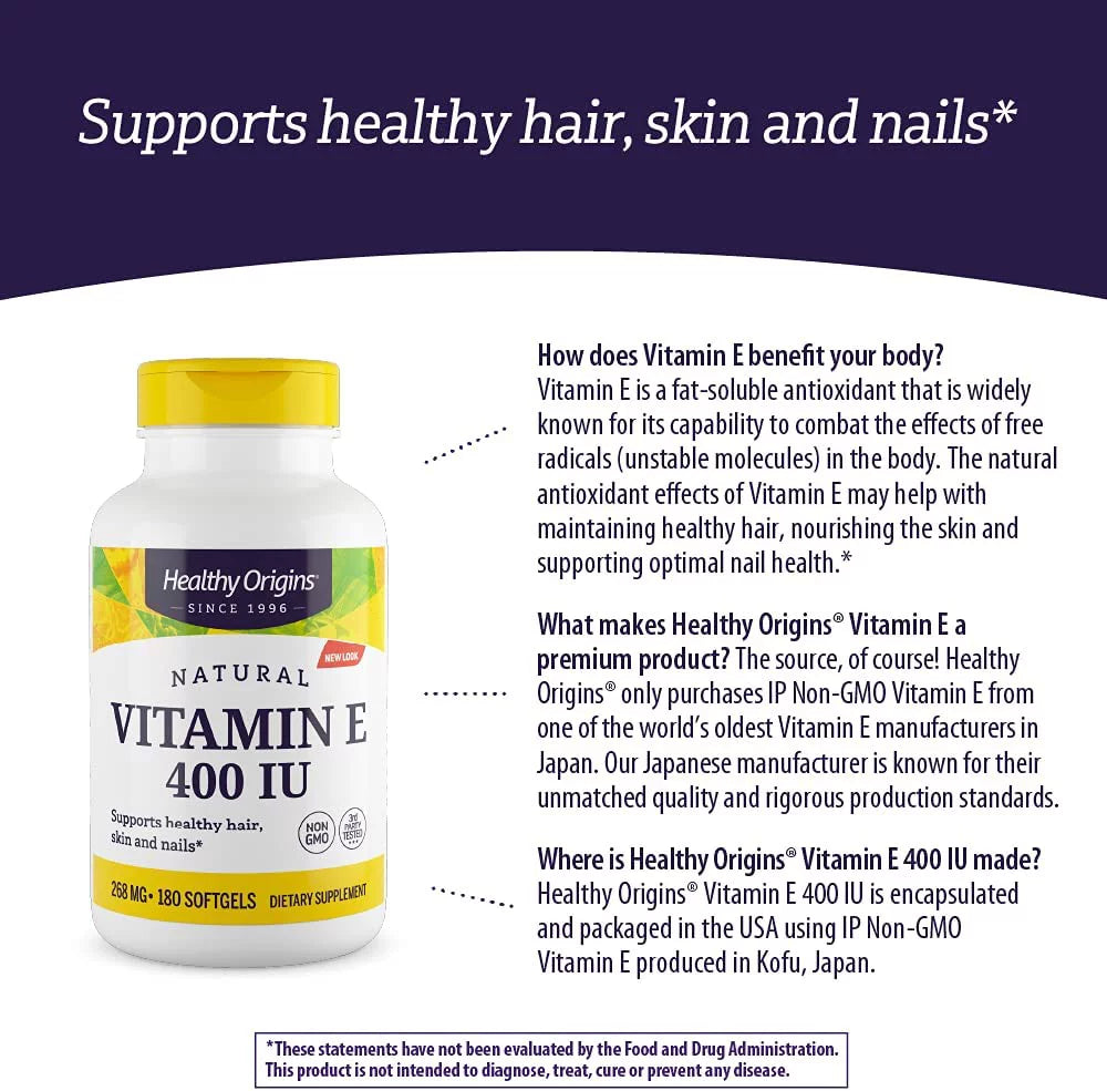 Vitamin E 400 IU 180 Softgels A4792
