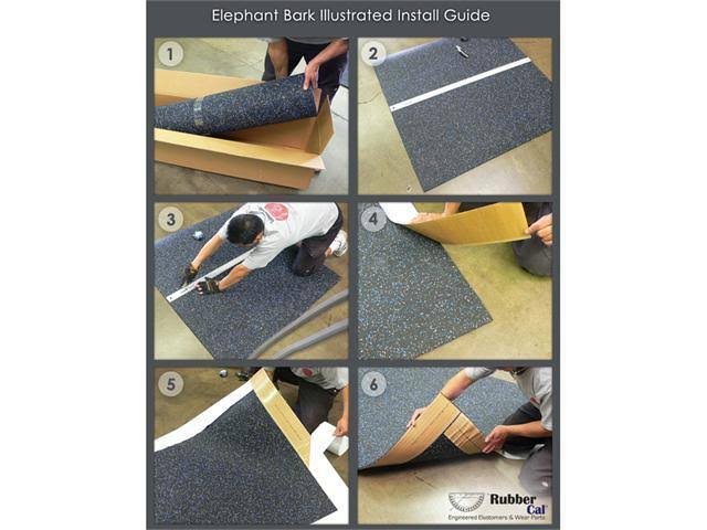Elephant Bark Blue Dot 4 ft. x 4 ft. Rubber Flooring E60001