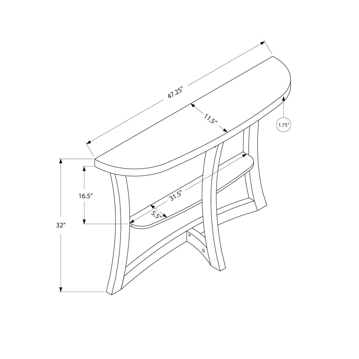 Console Table Dark Taupe V476054