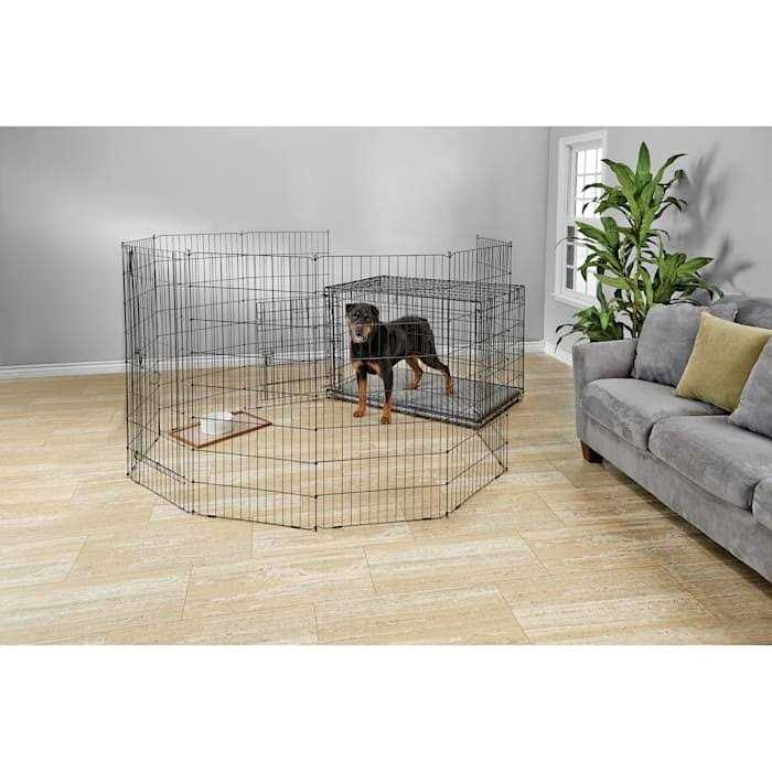 Adjustable Black Exercise Pen for Dogs E94331