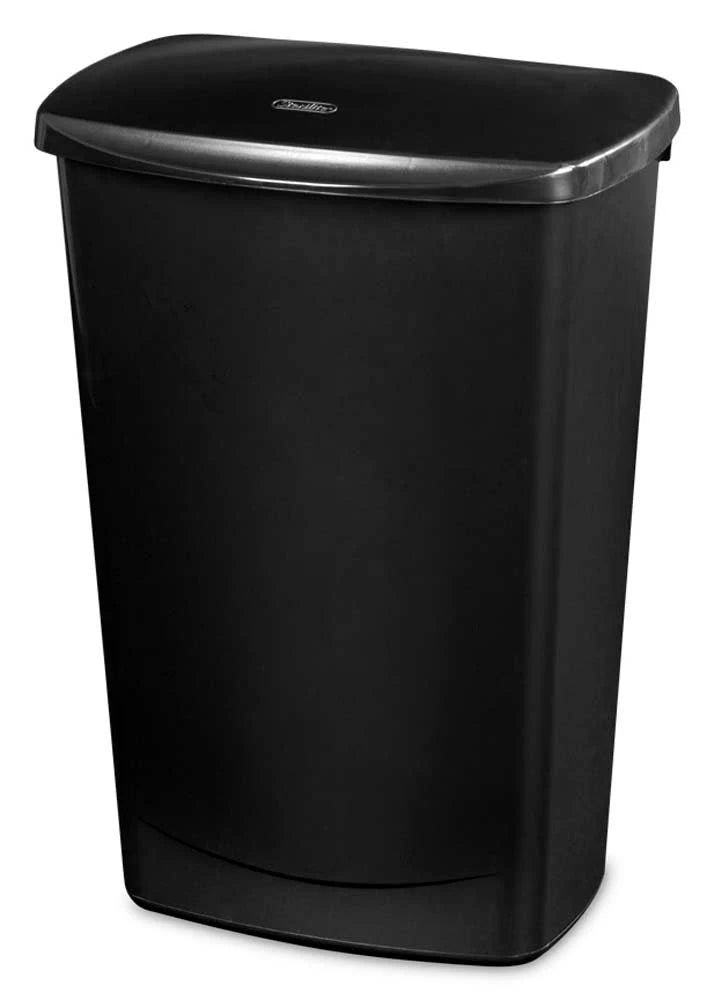 11.4 Gallon Lift-Top Covered Wastebasket Trash Can 6 Pack R514460