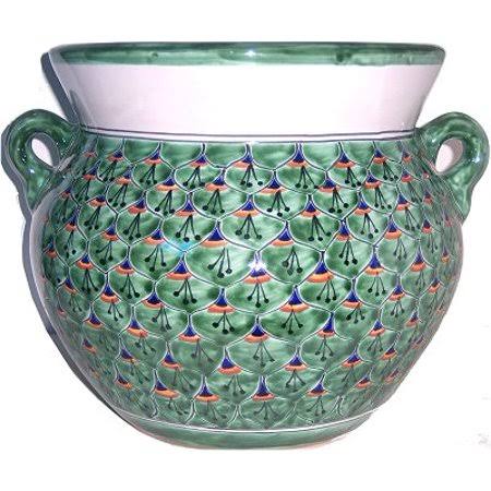 Green Talavera Ceramic Garden Pot V93430