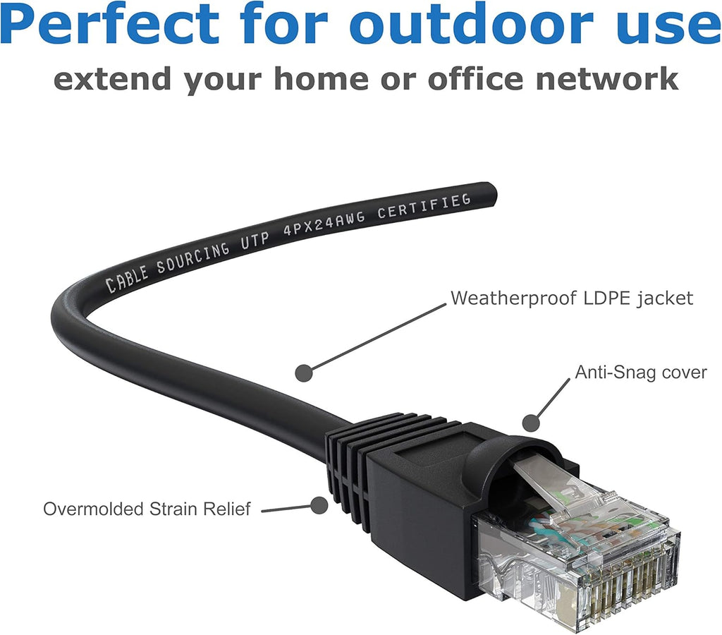 166ft CAT5e Ethernet Cable 100% Solid Copper RJ45 R563053