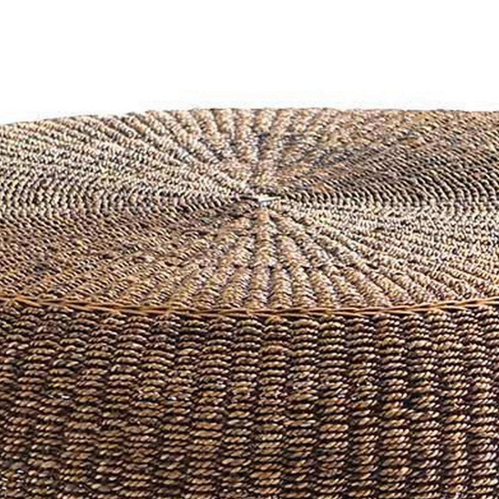 Round Table with Wicker Woven Hardwood Frame U43996