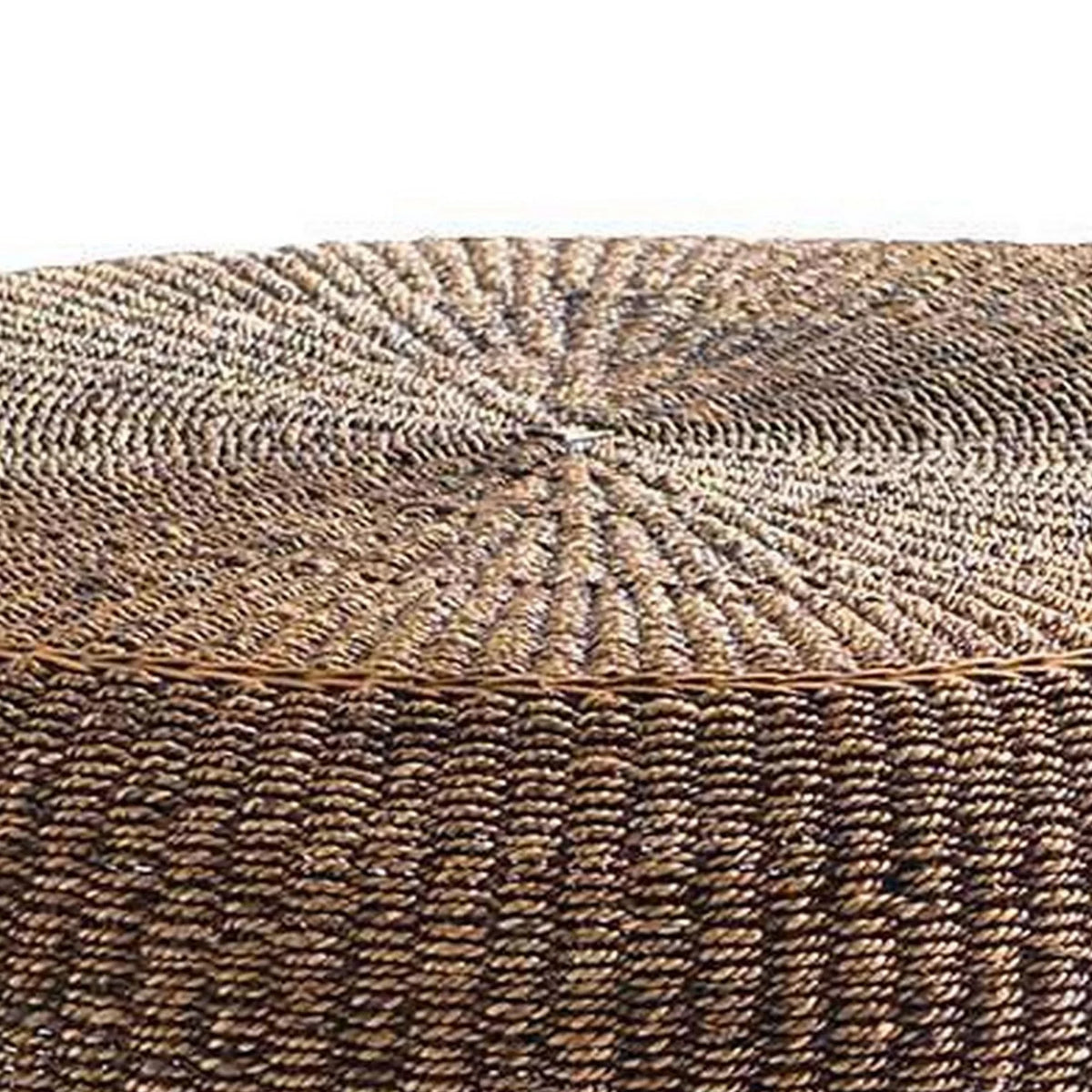 Round Table with Wicker Woven Hardwood Frame U43996