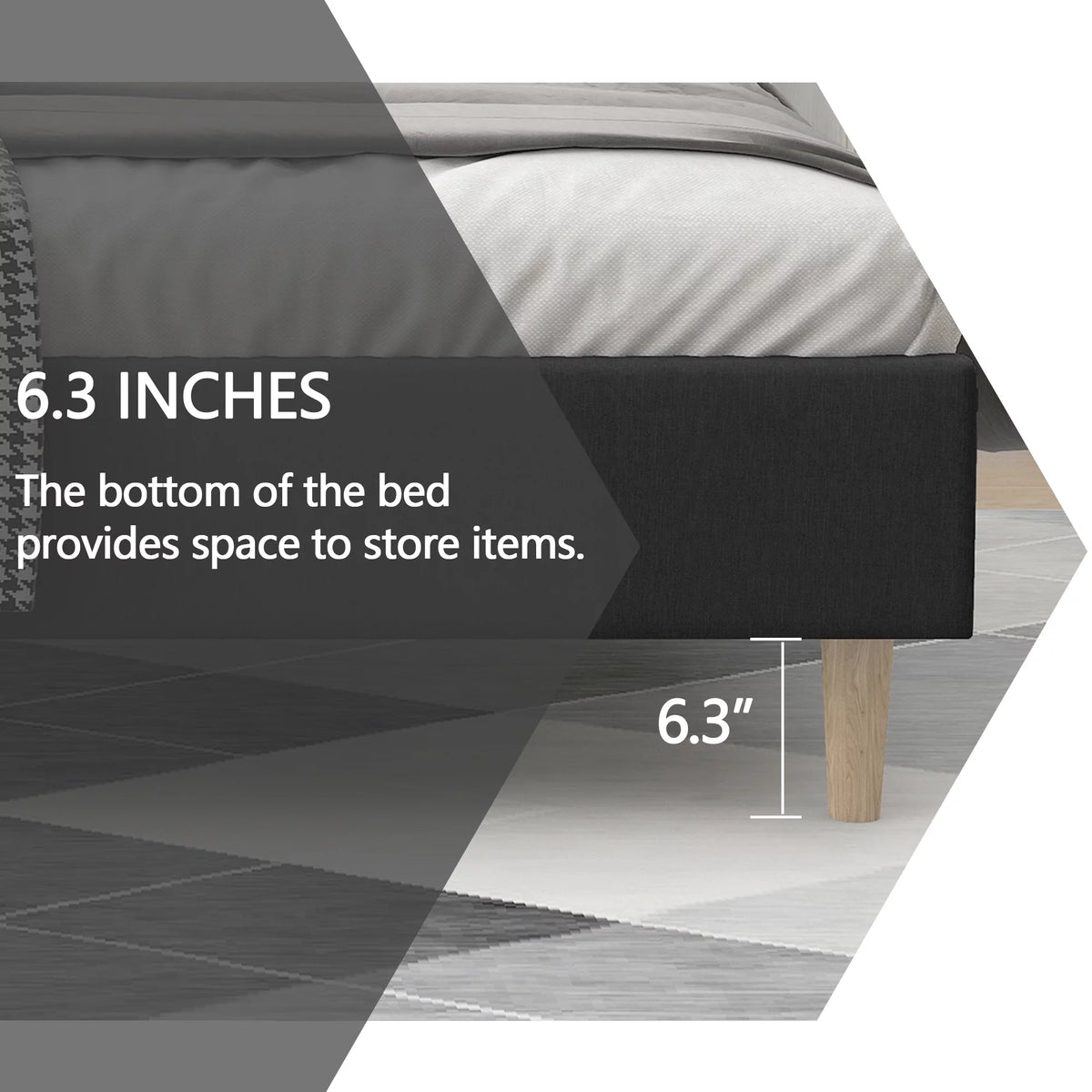 Queen Size Upholstered Platform Bed Frame K687842