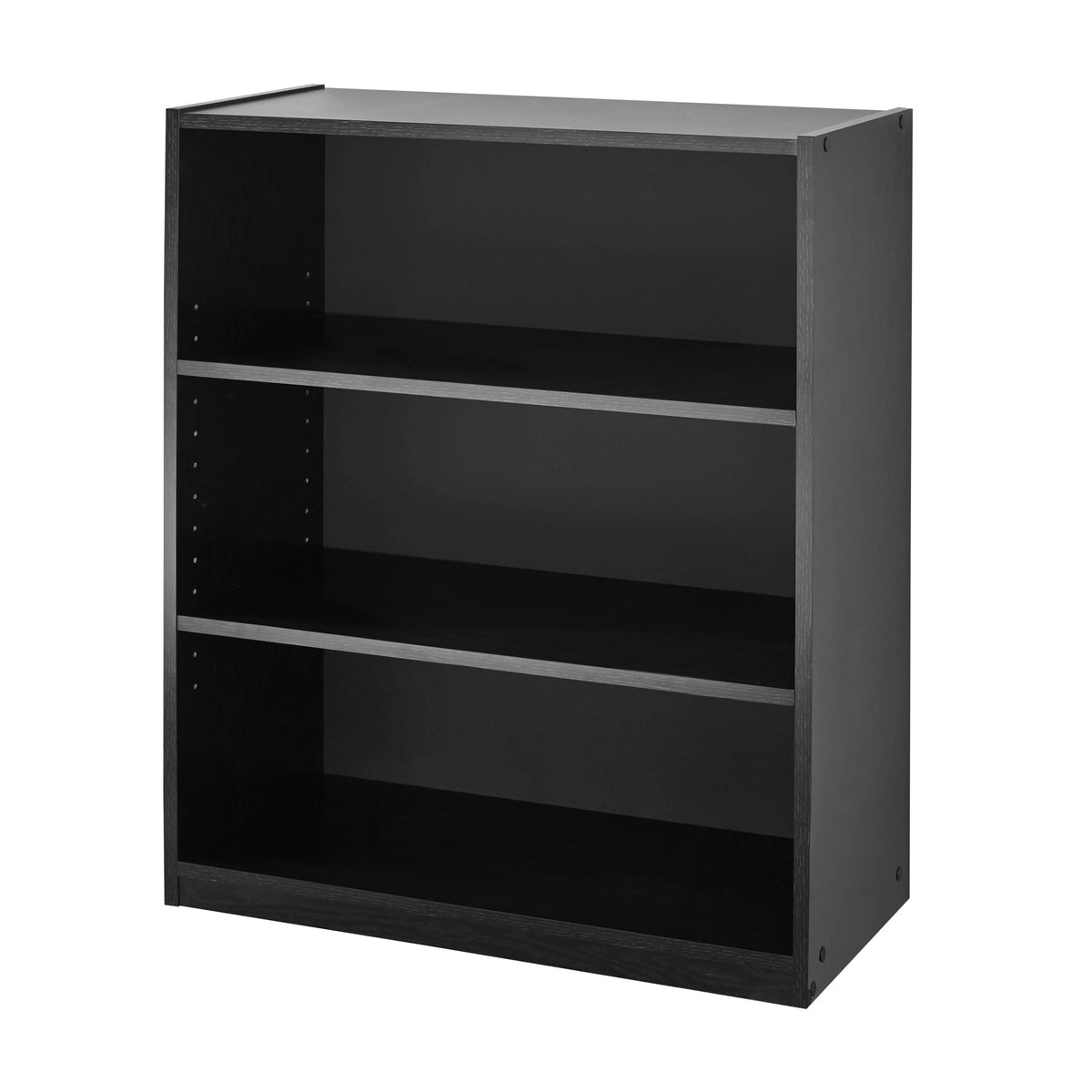 White 3-Shelf Bookcase with Adjustable Shelves D246481