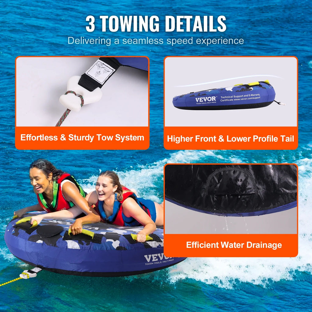 Inflatable Towable Tube 1-2 Rider 51.8 inch F934821
