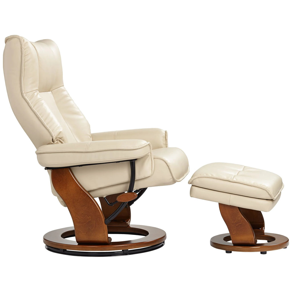 Swivel Ottoman Faux Leather Recliner Chair Z659