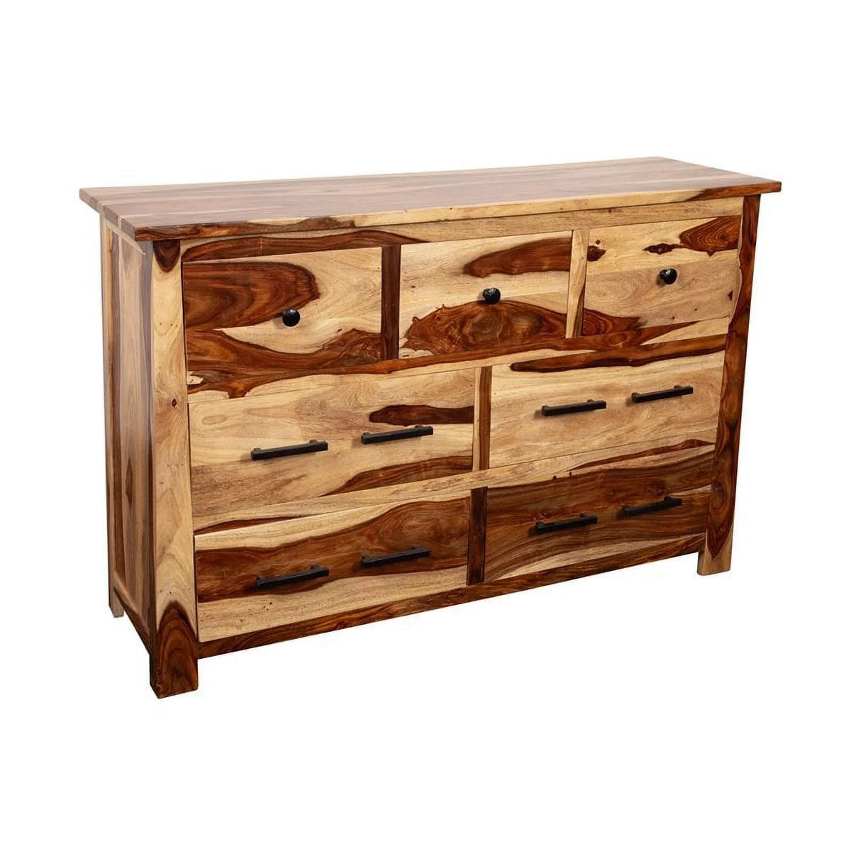 Solid Sheesham Wood 7 Drawer Dresser K2346
