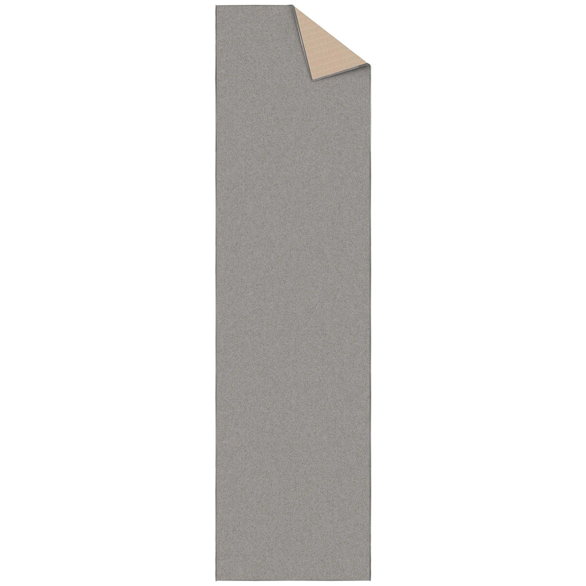 Machine Washable Non-Slip Rubberback Solid Gray Runner Rug G270