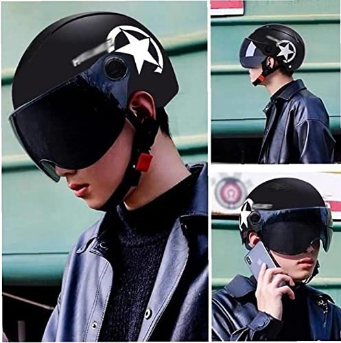 Open Face Motorcycle Helmet with Visor F457033