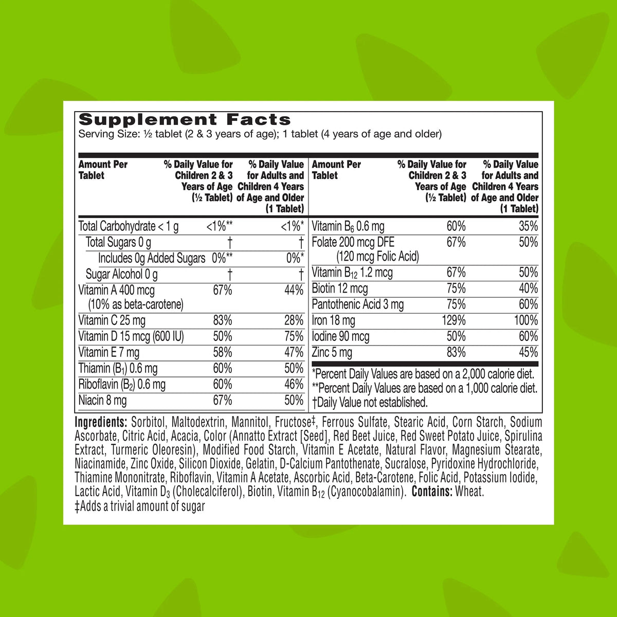 Chewable Kids Multivitamin with Iron 90 Ct Z4852