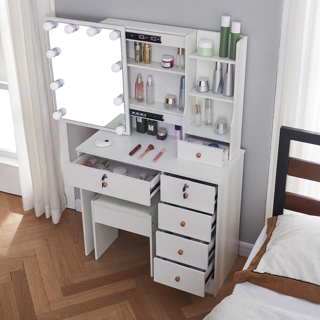 Vanity Table Set with Mirror I56958
