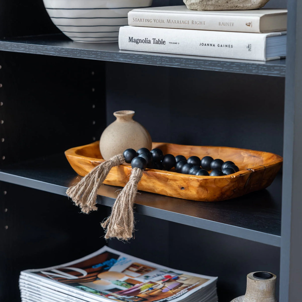 White 3-Shelf Bookcase with Adjustable Shelves D246481