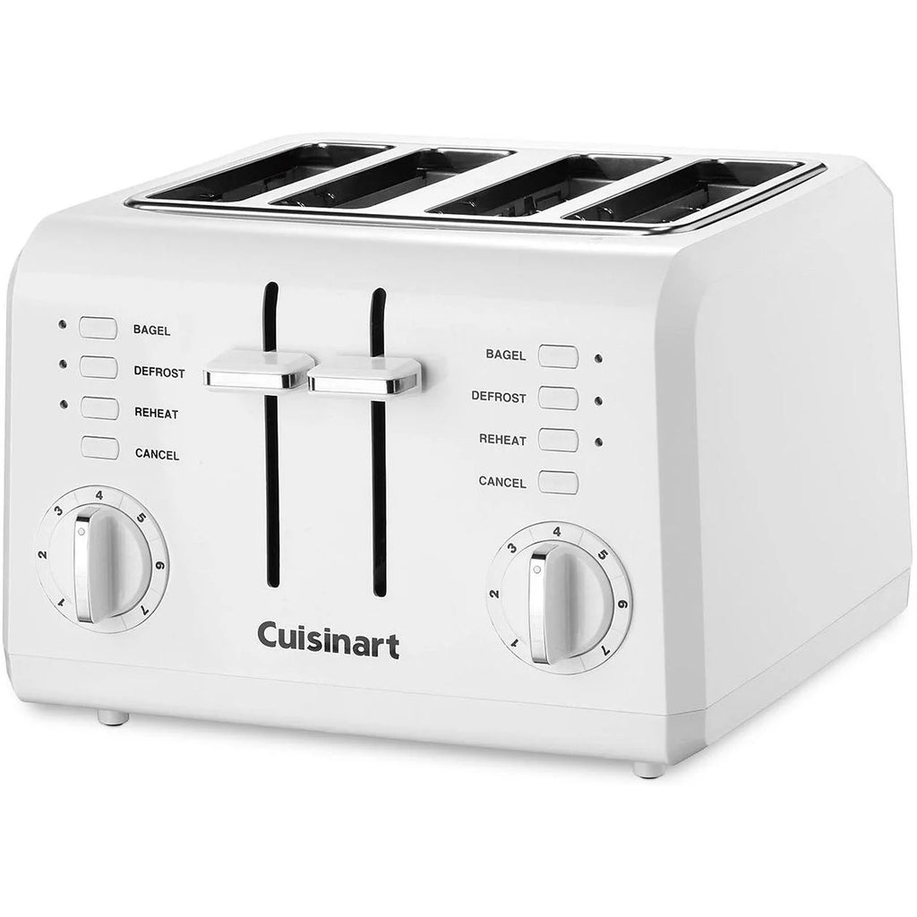 White 4-Slice Compact Plastic Toaster D620
