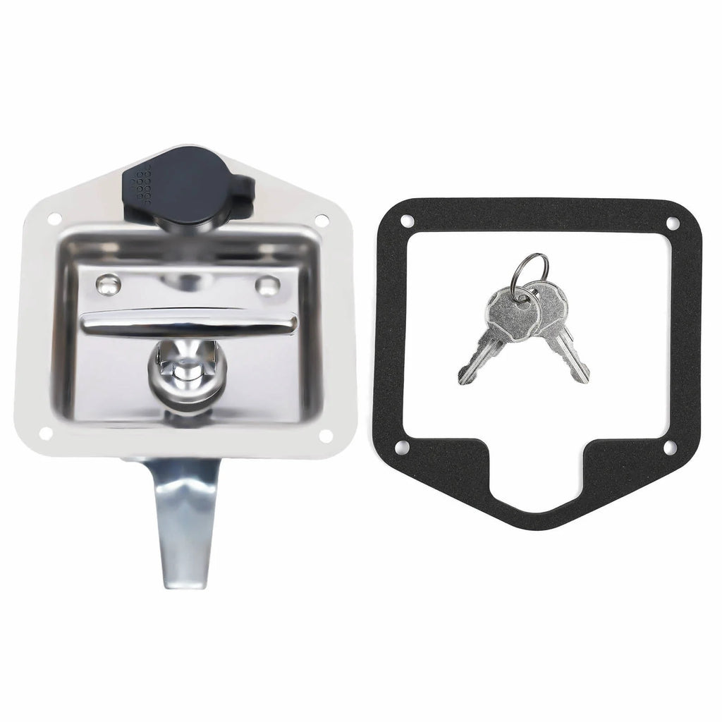 T-Handle Door Latch Lock Stainless Steel Toolbox with Keys D79688