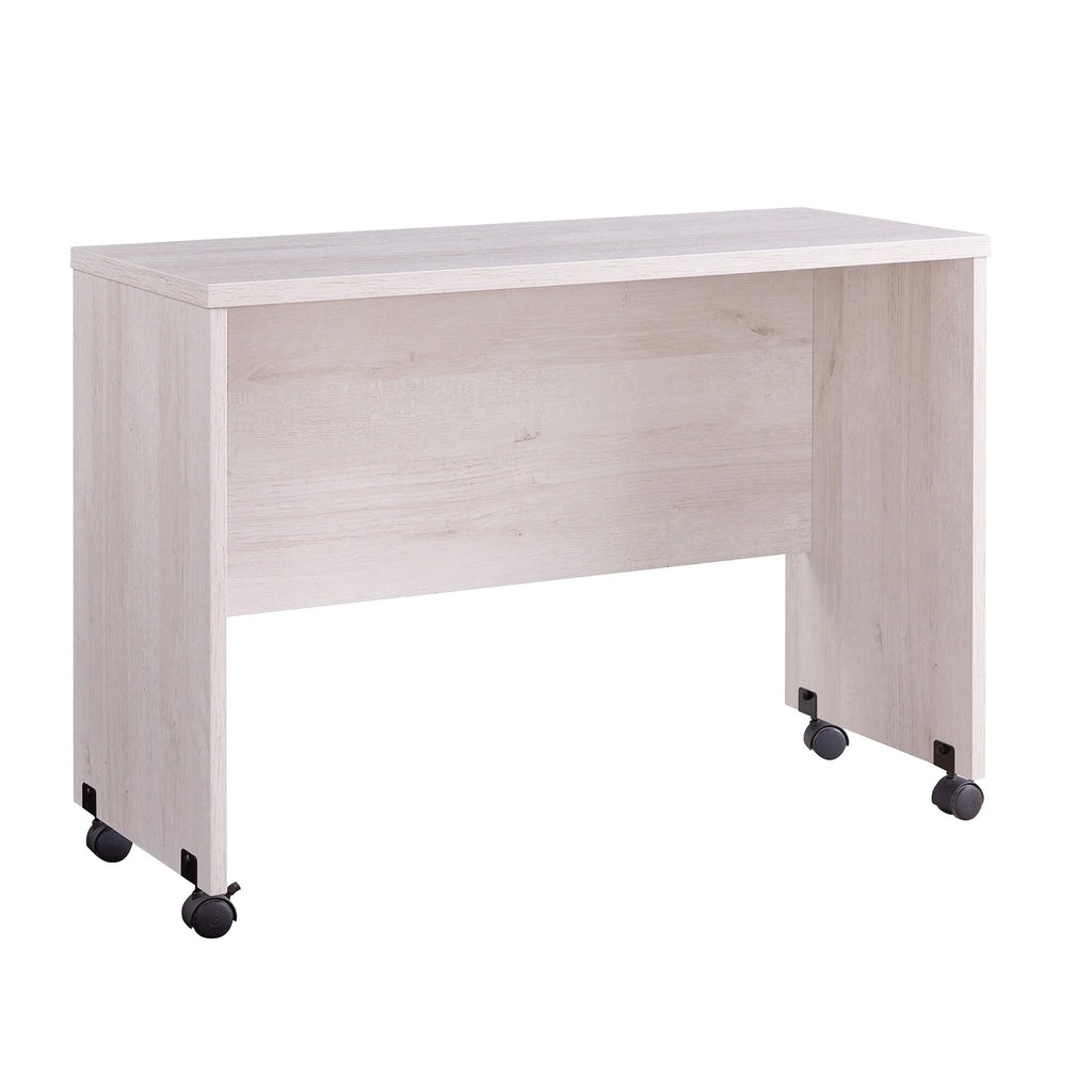 White Oak Wooden Desk Return with Casters Q529