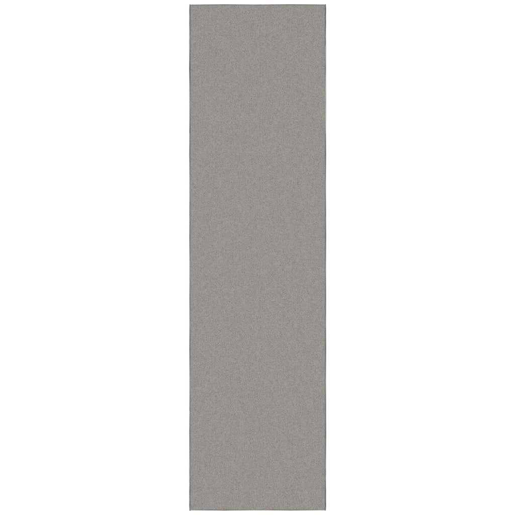Machine Washable Non-Slip Rubberback Solid Gray Runner Rug G270
