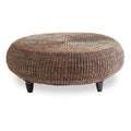 Round Table with Wicker Woven Hardwood Frame U43996