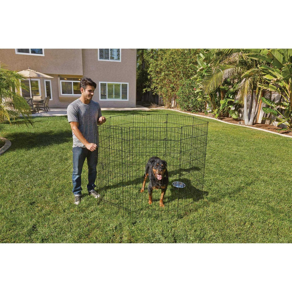 Adjustable Black Exercise Pen for Dogs E94331