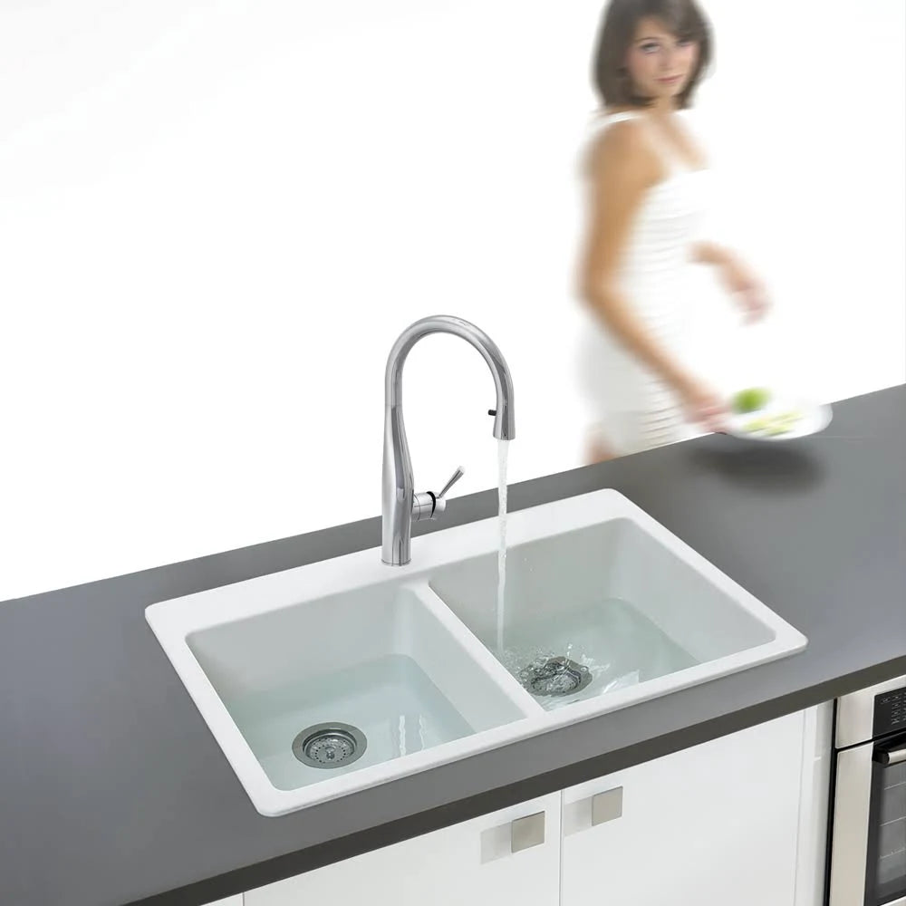 Brushed Brass Hidden Pull Down Kitchen Faucet D444613