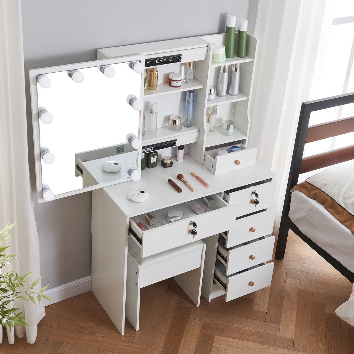 Vanity Table Set with Mirror I56958