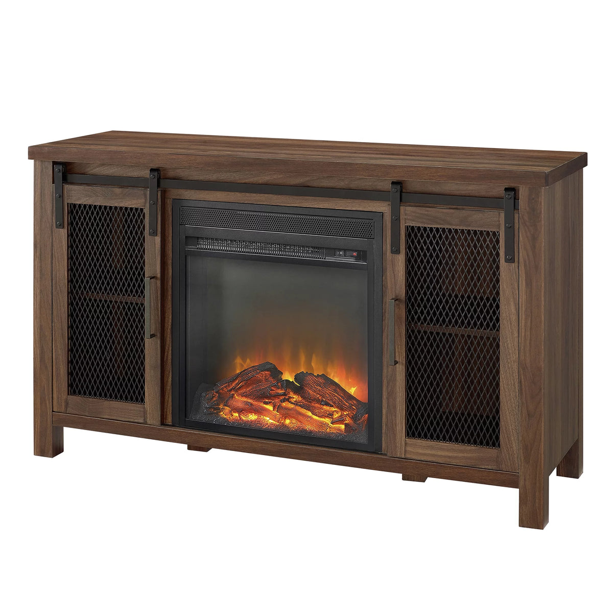 Dark Walnut Fireplace TV Stand G573