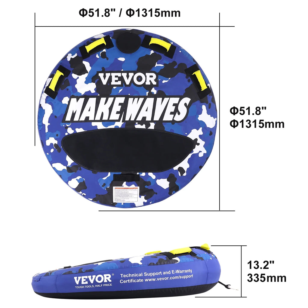 Inflatable Towable Tube 1-2 Rider 51.8 inch F934821