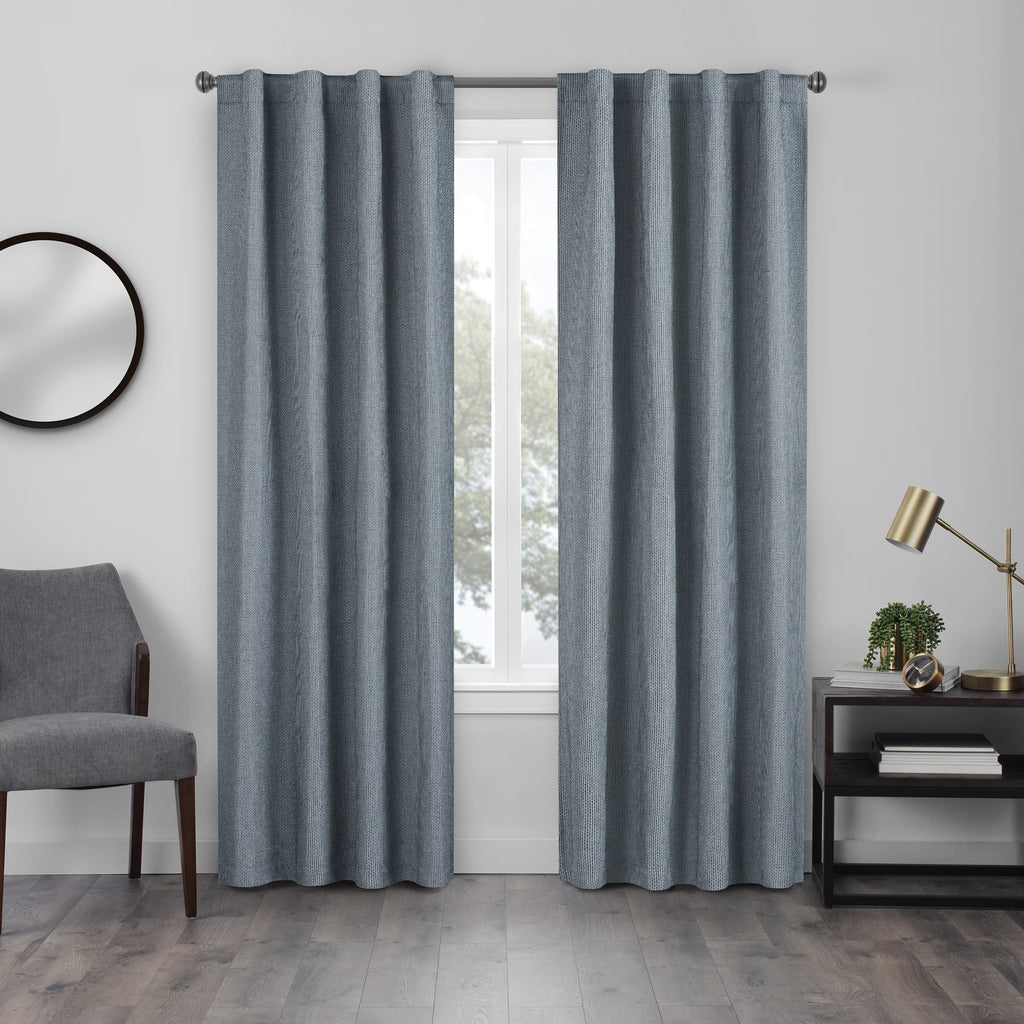 Ocean 100% Blackout Rod Pocket Single Window Panel Z545204