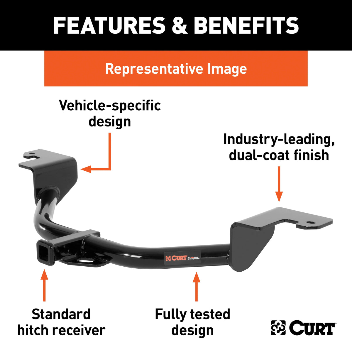 Class 2 Trailer Hitch with Installation Hardware, Pin & Clip C84479