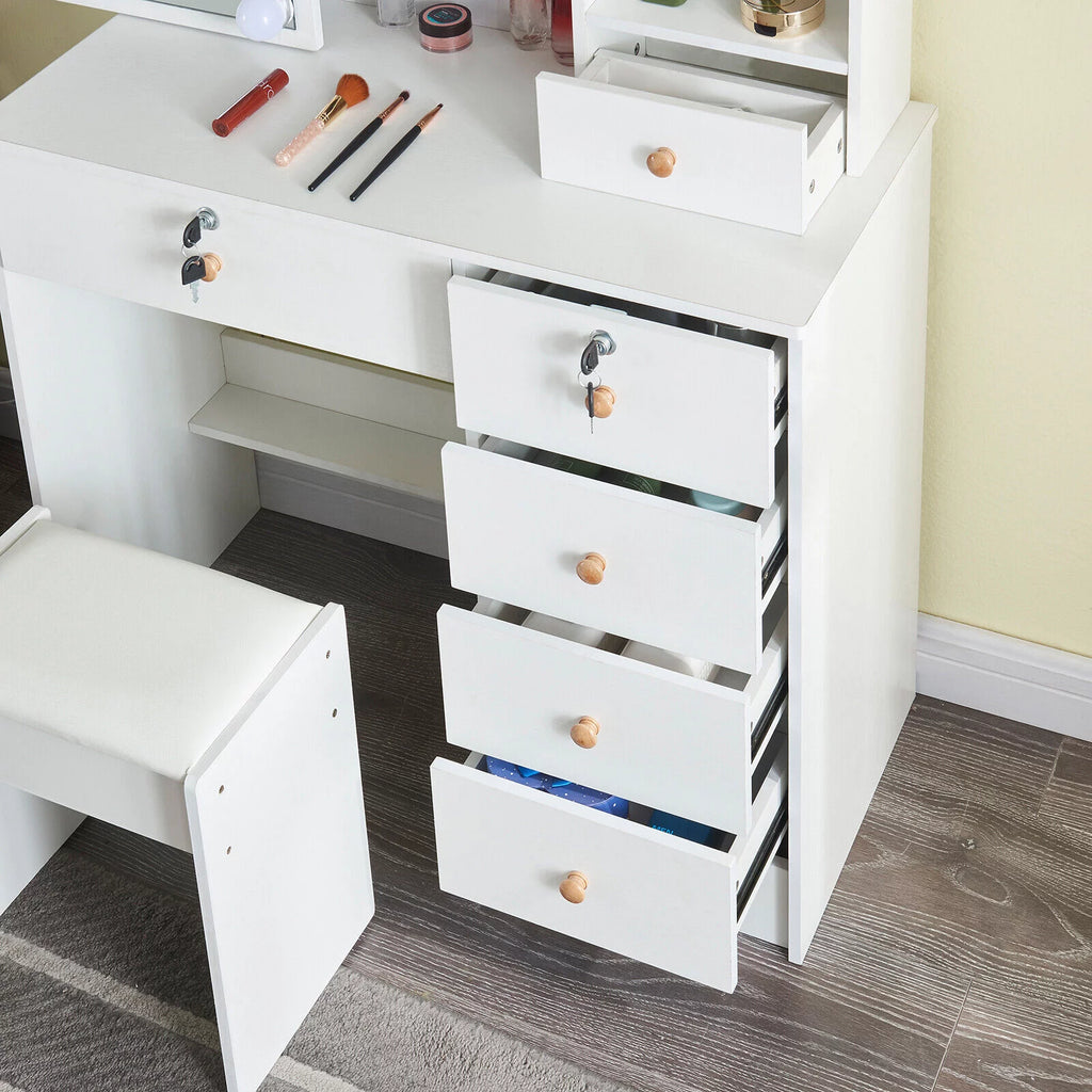 Vanity Table Set with Mirror I56958