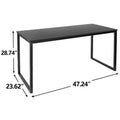 Black Rectangular Computer Desk H129396