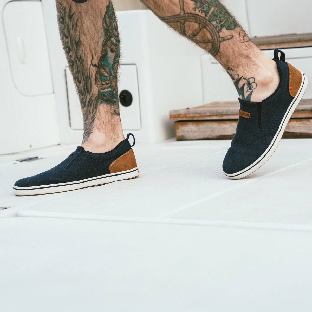 Blue Canvas Deck Shoes G5014