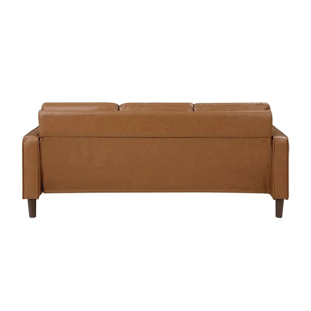 Brown Faux Leather 3 Seater Sofa W98855