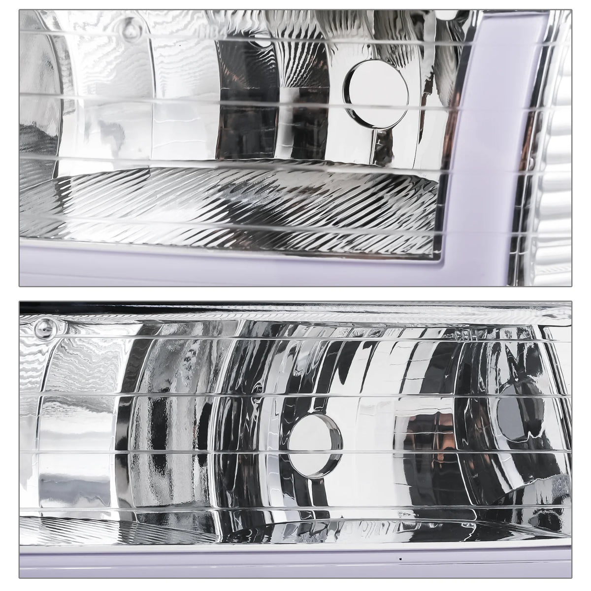 Headlights Assembly with LED Tube DRL for Chevy Silverado Suburban Tahoe Truck R104623